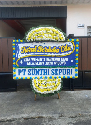 Papan Bunga Duka di Wameo
